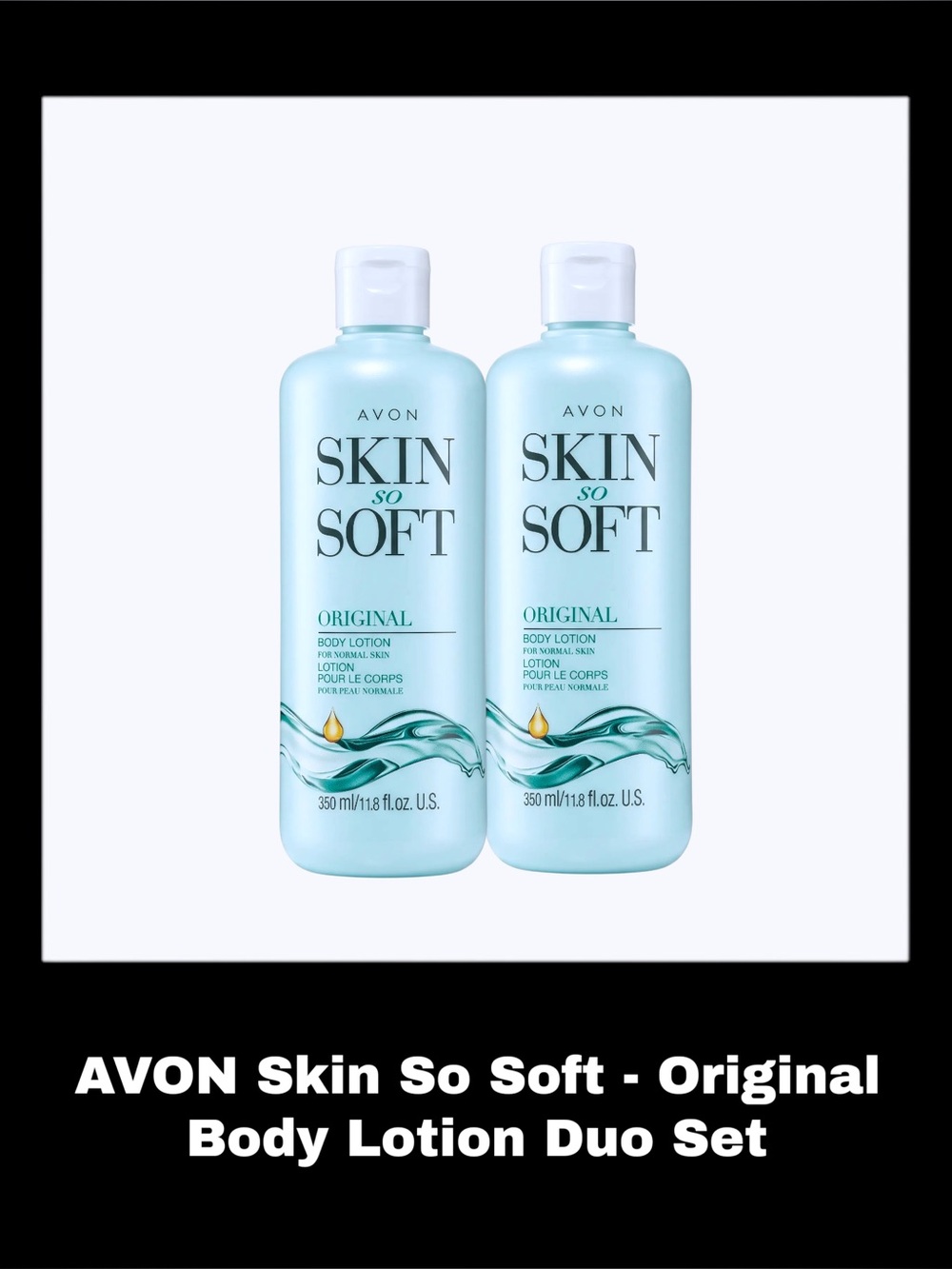 AVON SKIN SO SOFT - Original 11.8 Fluid Ounces Body Lotion Duo Set